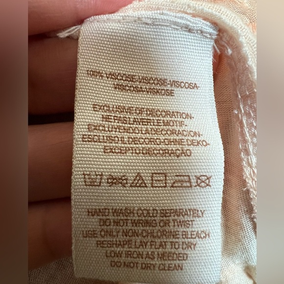 NWT FREE PEOPLE Riptide Sleeveless Open Front Dress Cutwork Lace Peach Size XS - Picture 11 of 15